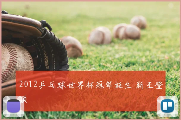 2012乒乓球世界杯冠军诞生 新王登顶